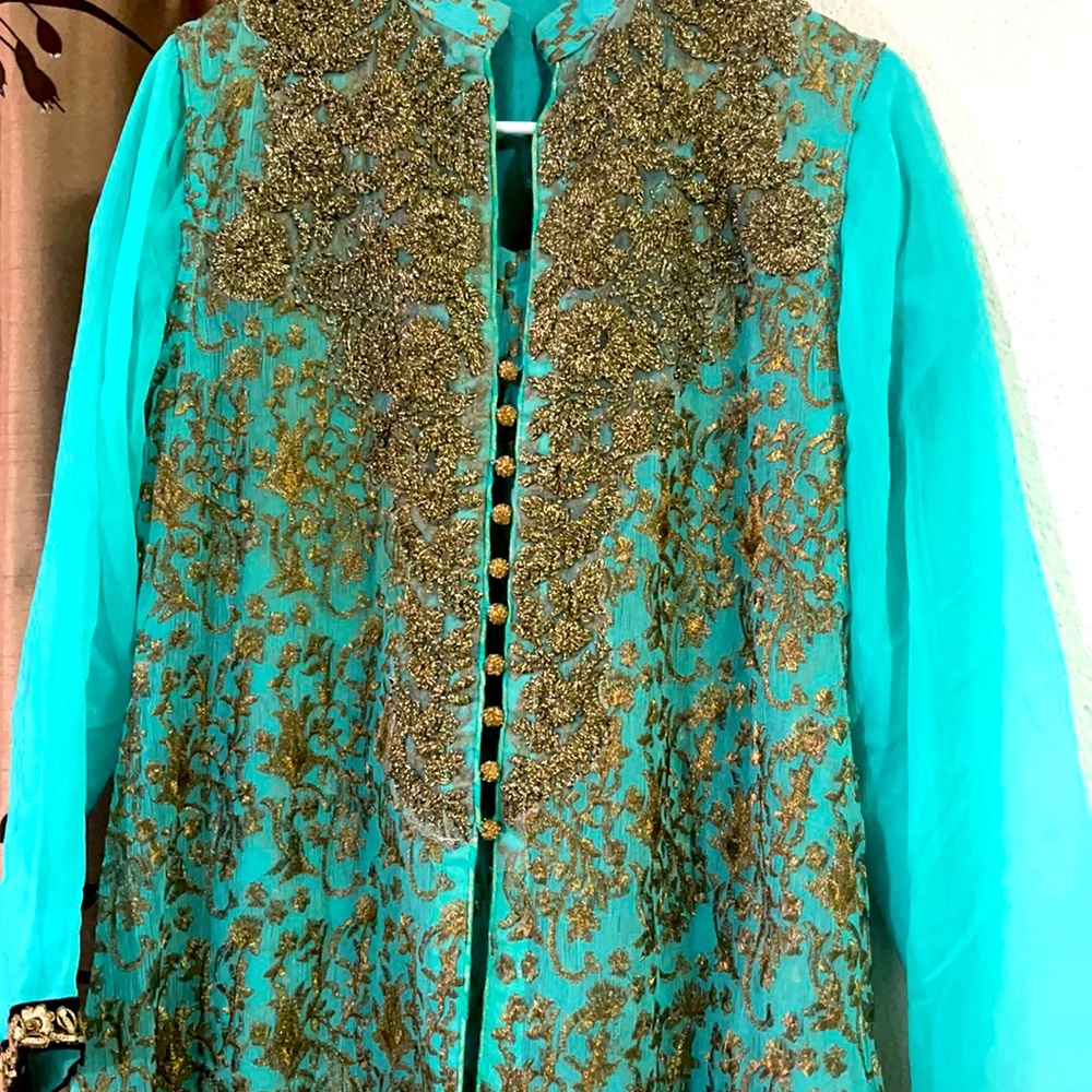 Eid/party ware long maxi 3 piece suit